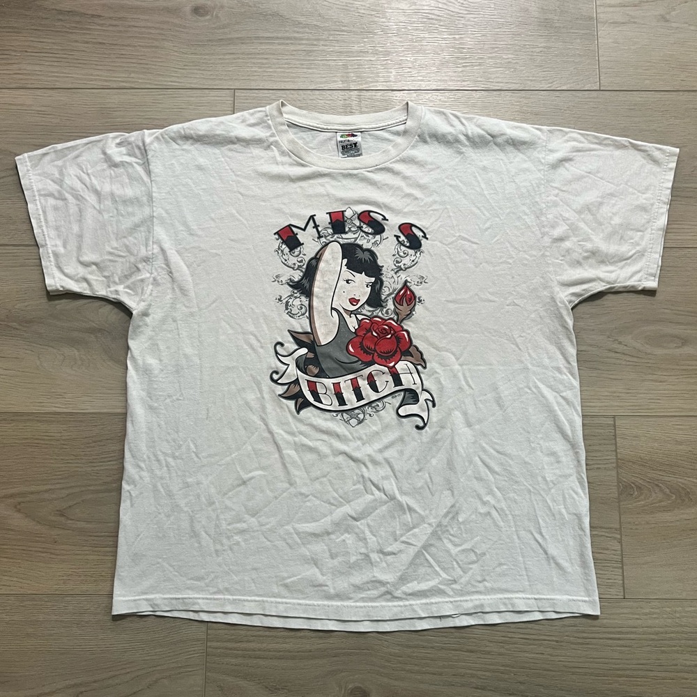 Miss Bitc# Pin-Up Graphic Tee – Y2K Attitude & Retro Vibes